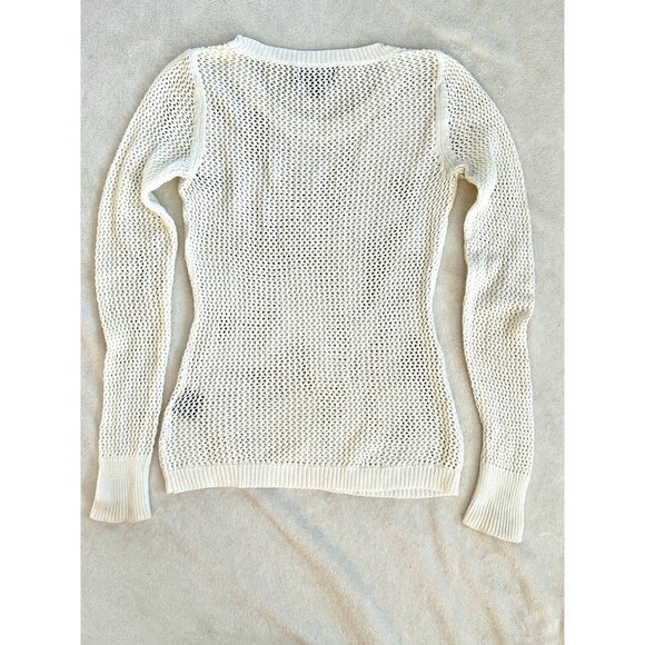 Attention Open Knit Sweater Coverup size XS Cotton and Rayon Semi-sheer - Picture 7 of 8